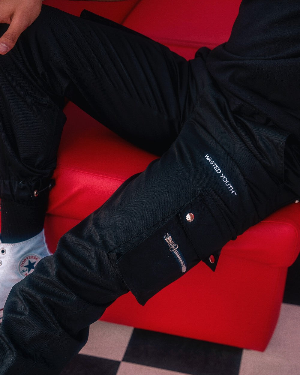 Wasted Youth™ Black Cargo Pants|558