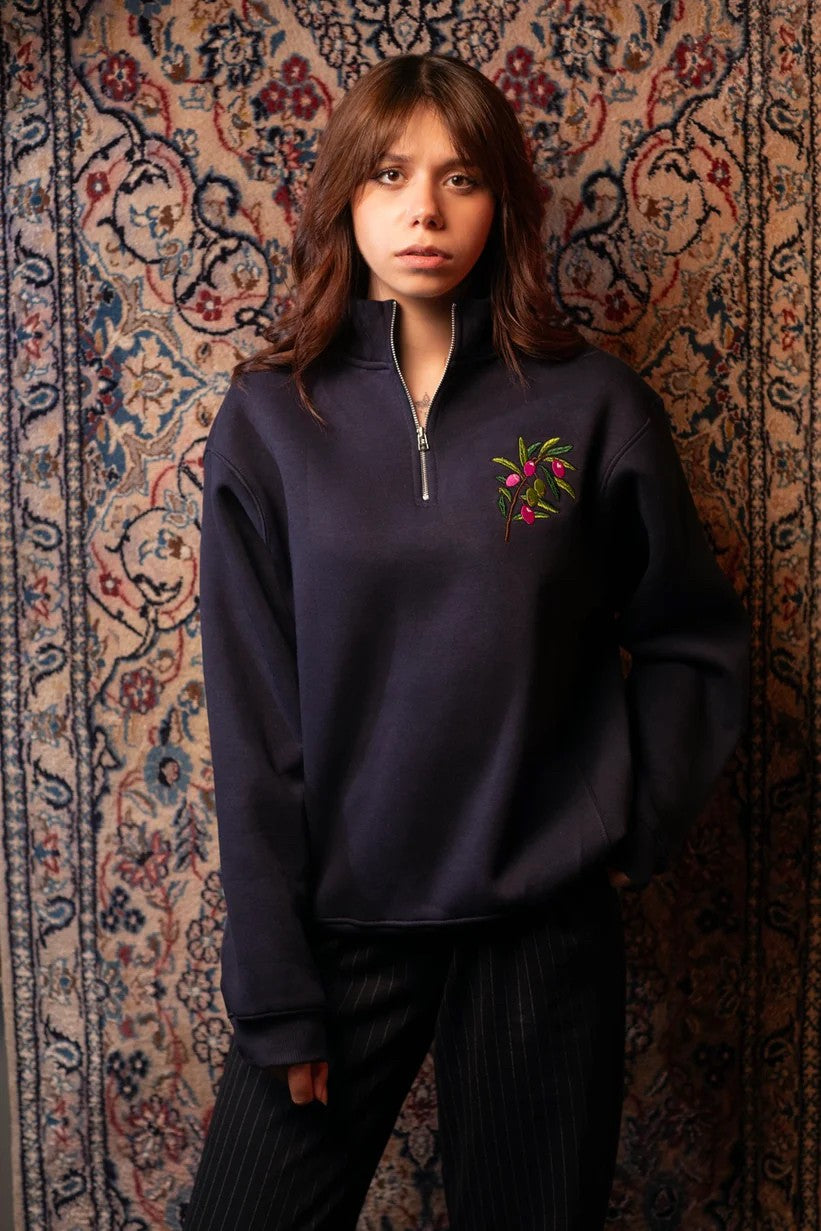 FOVERO QUARTER ZIP OLIVE BRANCH SWEATER|663