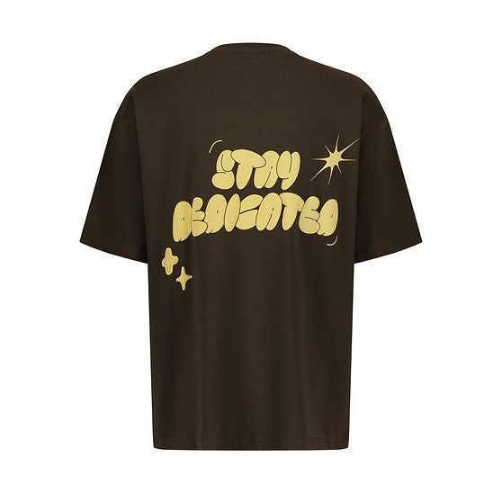 DEDICATED "STAY DEDICATED" BROWN/YELLOW T SHIRT|346