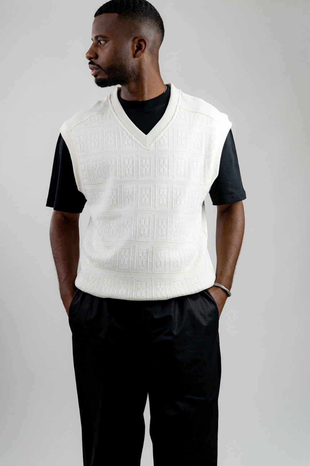MQAAAR Two-Textured Vest|1398