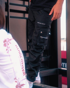 Wasted Youth™ Black Cargo Pants|559