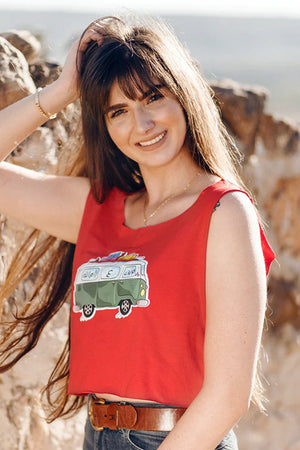 FOVERO CROP TOP RAMALLAH BUS RED|1061