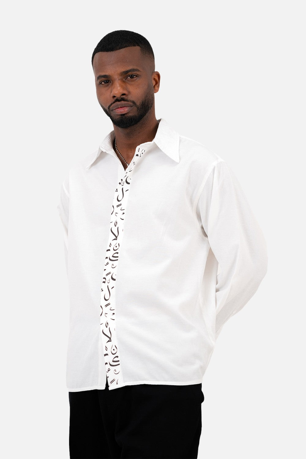 MQAAAR ARABIC TASHKEEL BUTTON UP SHIRT|1050