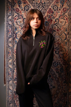 FOVERO QUARTER ZIP OLIVE BRANCH SWEATER|662