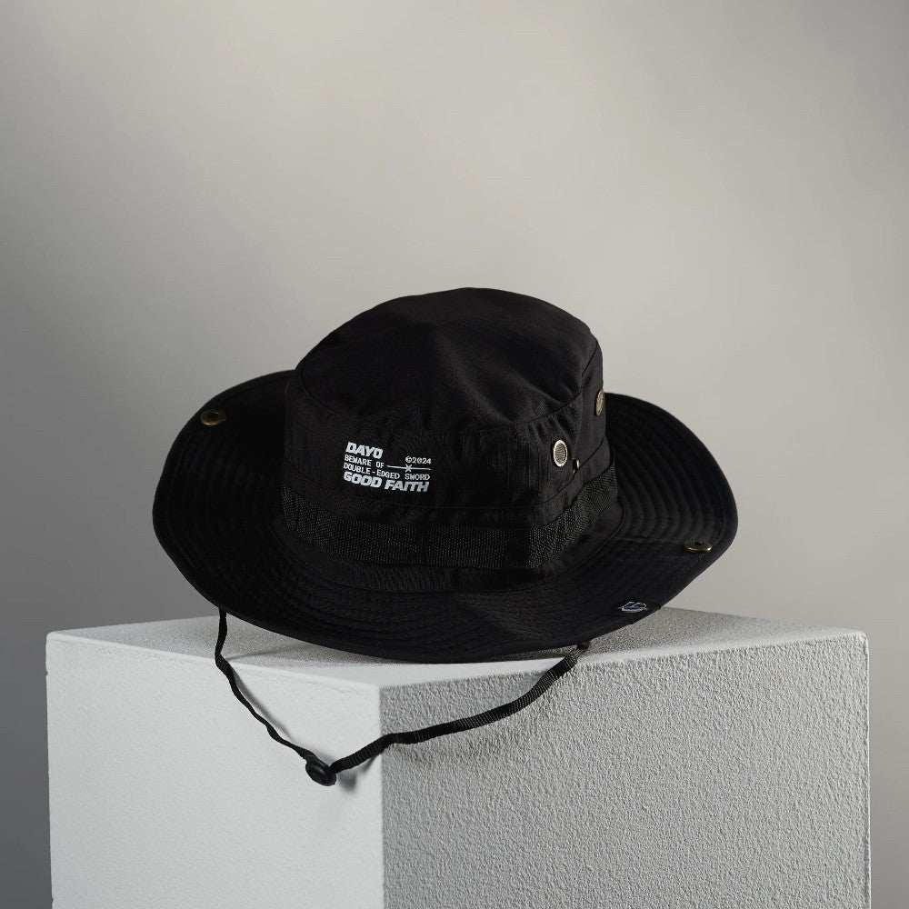 GOOD FAITH BLACK BUCKET HAT|58