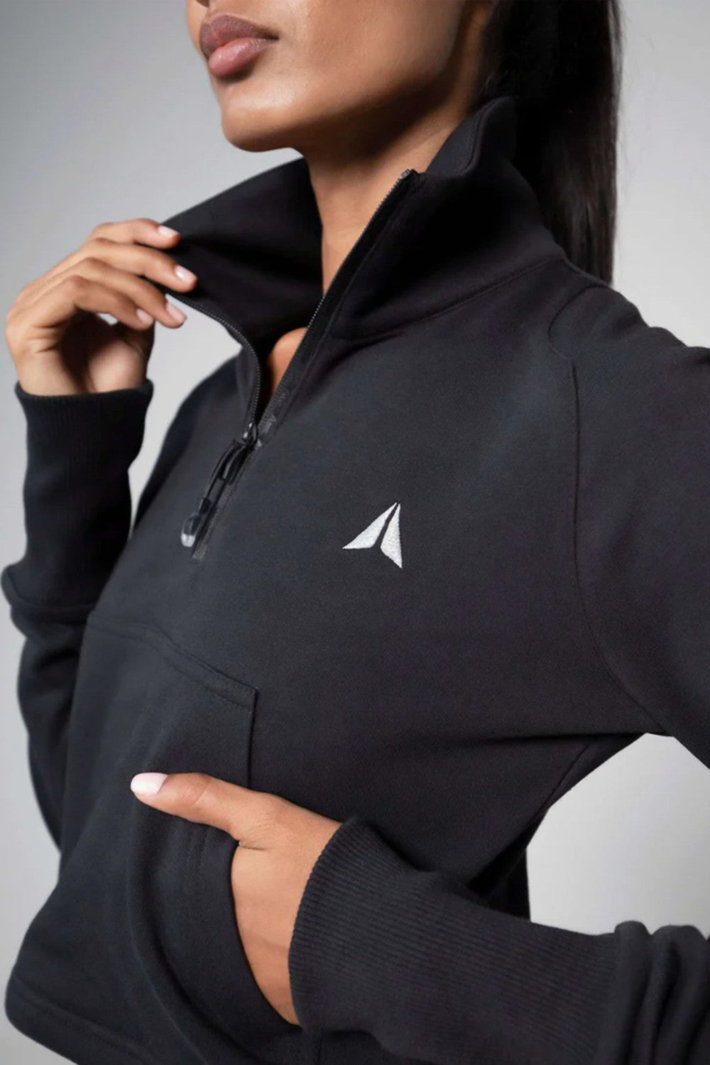 AORA MIHO  HALF ZIP SWEATER|1296