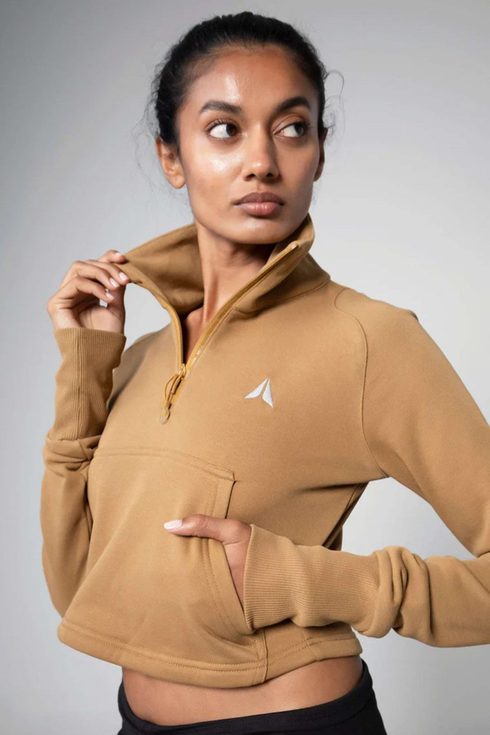 AORA MIHO  HALF ZIP SWEATER|1295