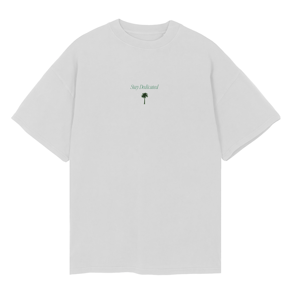 DEDICATED PALM TREE WHITE/GREEN T SHIRT|347