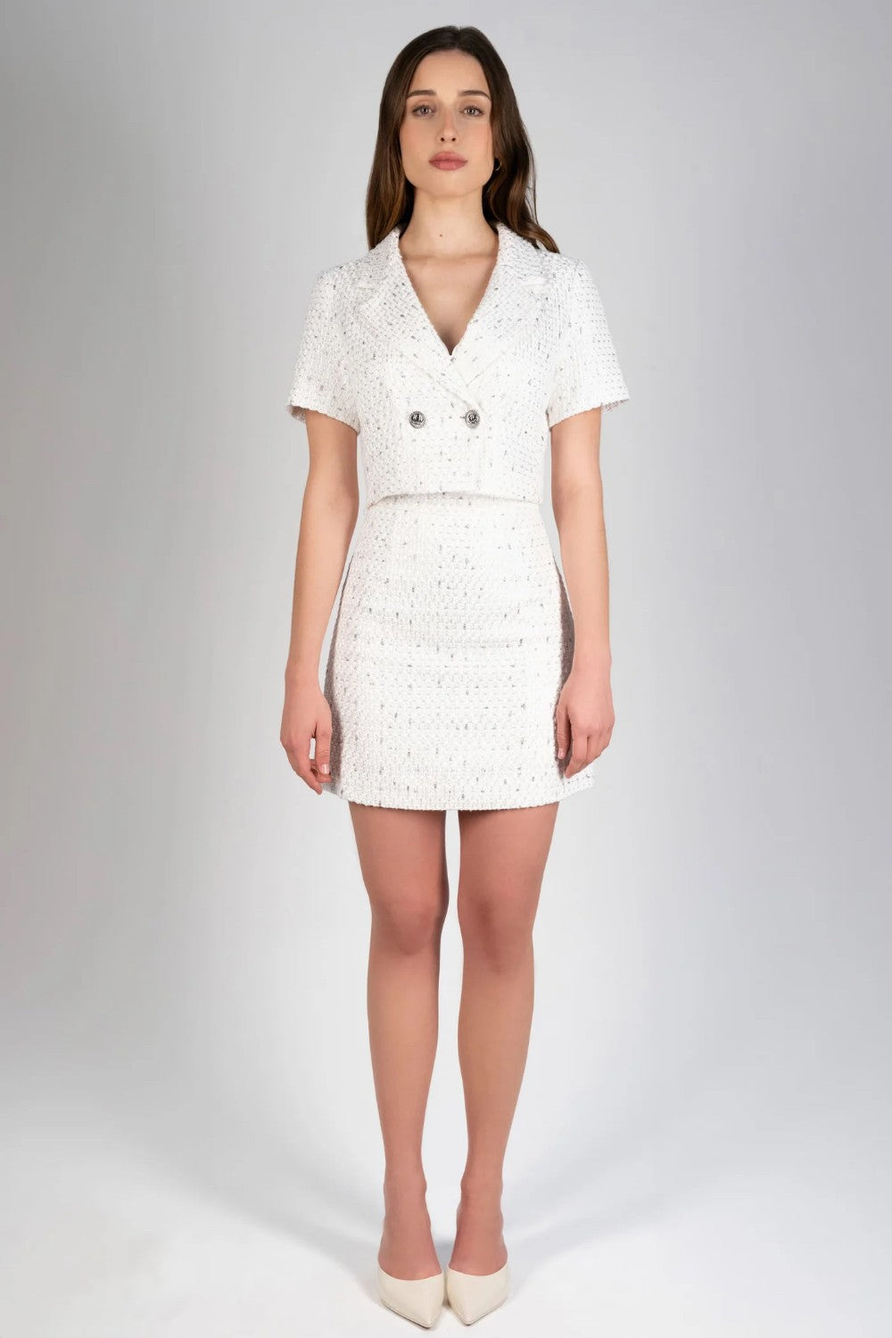 BNS LILY TWEED CROPPED BLAZER|218