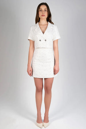 BNS LILY TWEED CROPPED BLAZER|218