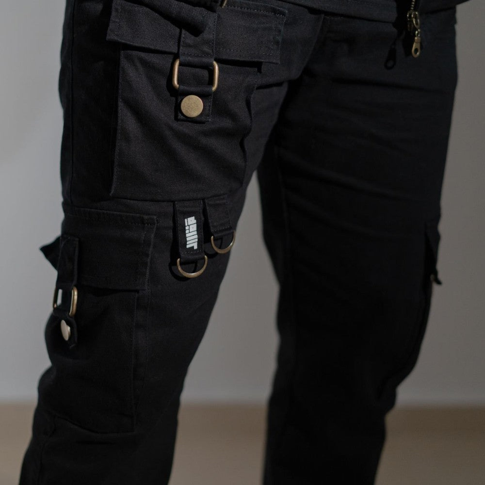 MQAAAR PARATROOPER CARGO TROUSERS BLACK mens|19