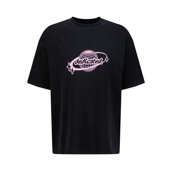 DEDICATED OVERSIZED GLOBE BLACK/PINK T SHIRT|350