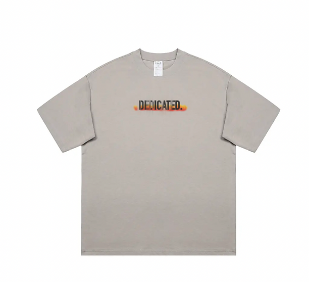 DEDICATED FIRE PALM GREY T SHIRT|353