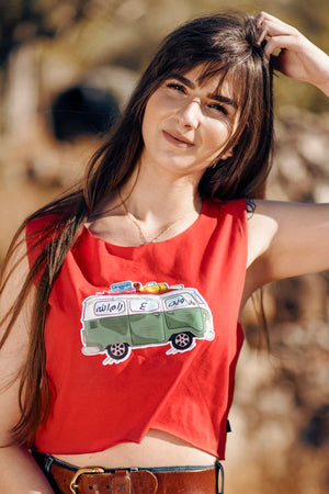 FOVERO CROP TOP RAMALLAH BUS RED|1062